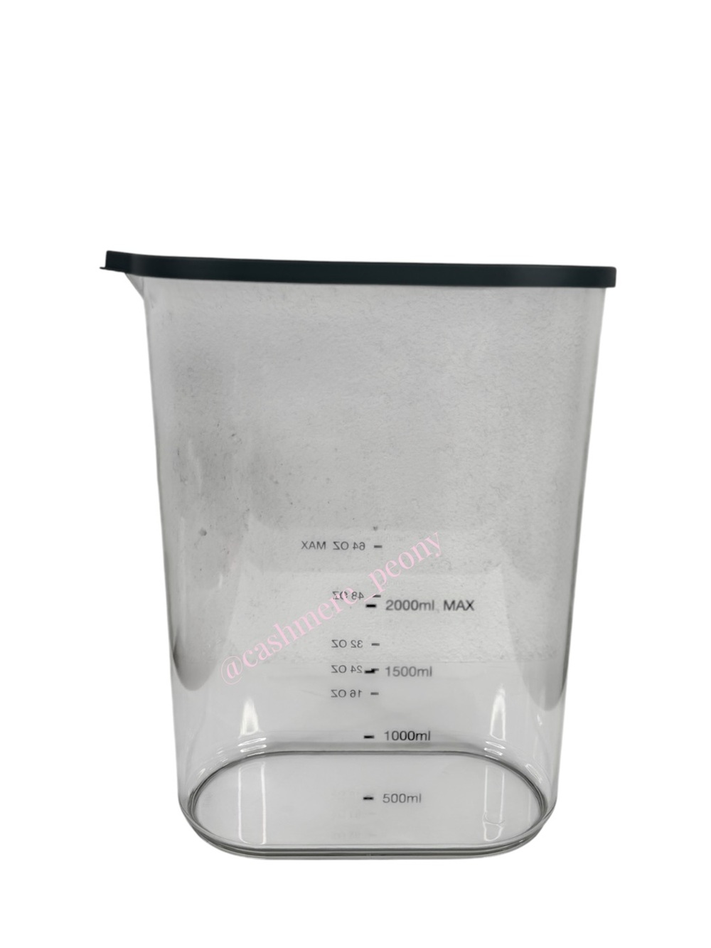NEW Cuisinart Clear Plastic Food Storage Container with Grey Lid - Picture 3 of 6